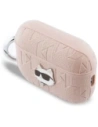 Etui Karl Lagerfeld Monogram Choupette Head do Apple AirPods Pro 3 różowy