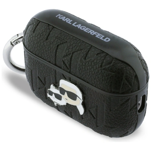 Etui Karl Lagerfeld Monogram Karl & Choupette Head do Apple AirPods Pro 3 czarny