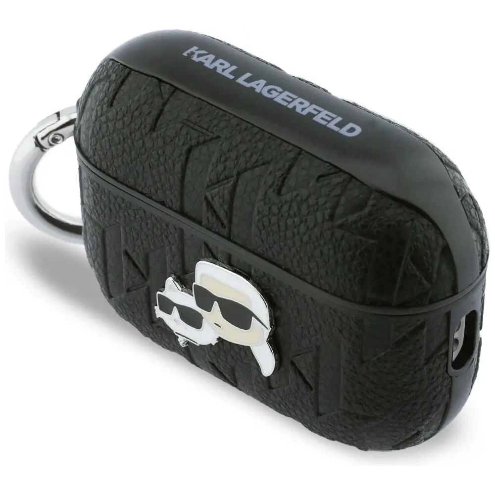 Etui Karl Lagerfeld Monogram Karl & Choupette Head do Apple AirPods Pro 3 czarny