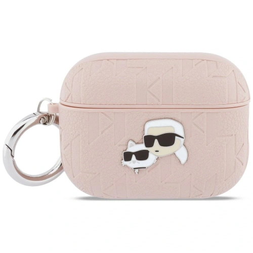 Etui Karl Lagerfeld Monogram Karl & Choupette Head do Apple AirPods Pro 3 różowy