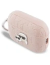 Etui Karl Lagerfeld Monogram Karl & Choupette Head do Apple AirPods Pro 3 różowy
