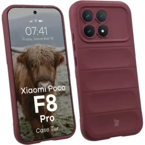 Pancerne etui Bizon Case Tur do Xiaomi POCO F8 Pro burgundowe