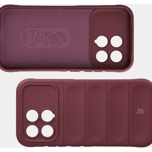 Pancerne etui Bizon Case Tur do Xiaomi POCO F8 Pro burgundowe
