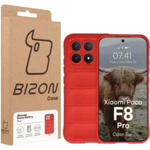 Pancerne etui Bizon Case Tur do Xiaomi POCO F8 Pro czerwone