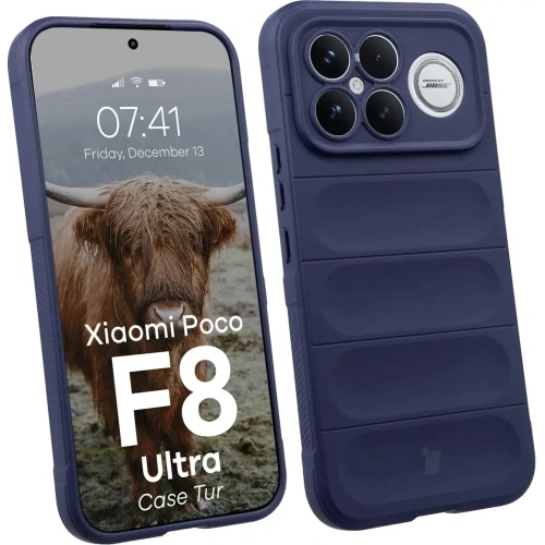 Pancerne etui Bizon Case Tur do Xiaomi POCO F8 Ultra granatowe