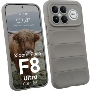 Pancerne etui Bizon Case Tur do Xiaomi POCO F8 Ultra jasnoszare
