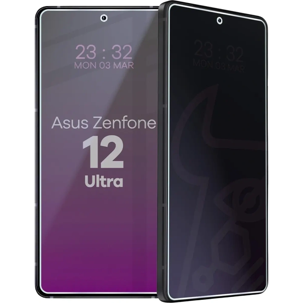 Prywatyzujące szkło hybrydowe Bizon Glass Mule Shadow do Asus Zenfone 12 Ultra matowe