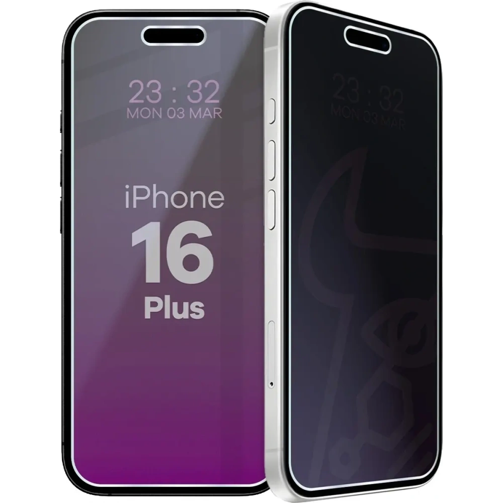 Prywatyzujące szkło hybrydowe Bizon Glass Mule Shadow do Apple iPhone 16 Plus matowe