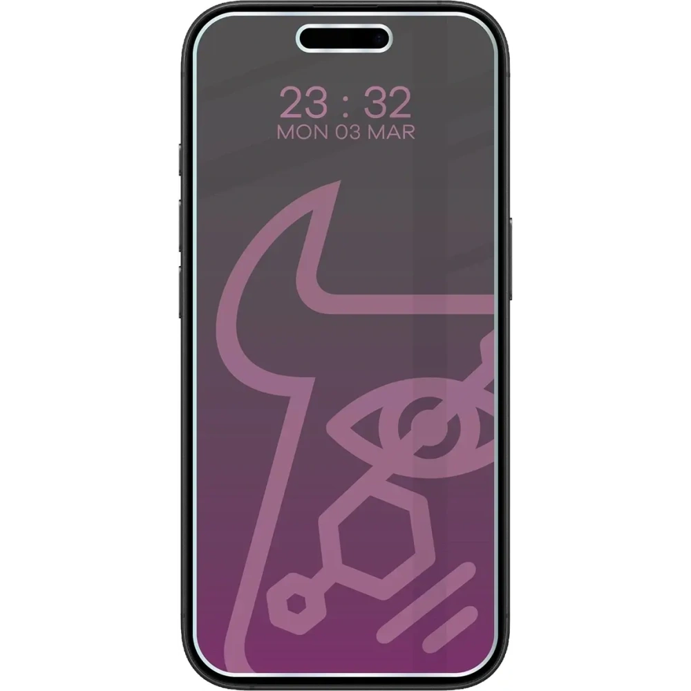 Prywatyzujące szkło hybrydowe Bizon Glass Mule Shadow do Apple iPhone 16 Plus matowe