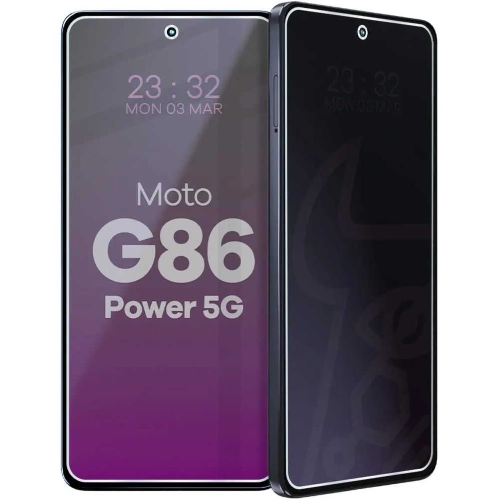 Prywatyzujące szkło hybrydowe Bizon Glass Mule Shadow do Motorola Moto G86 Power 5G matowe