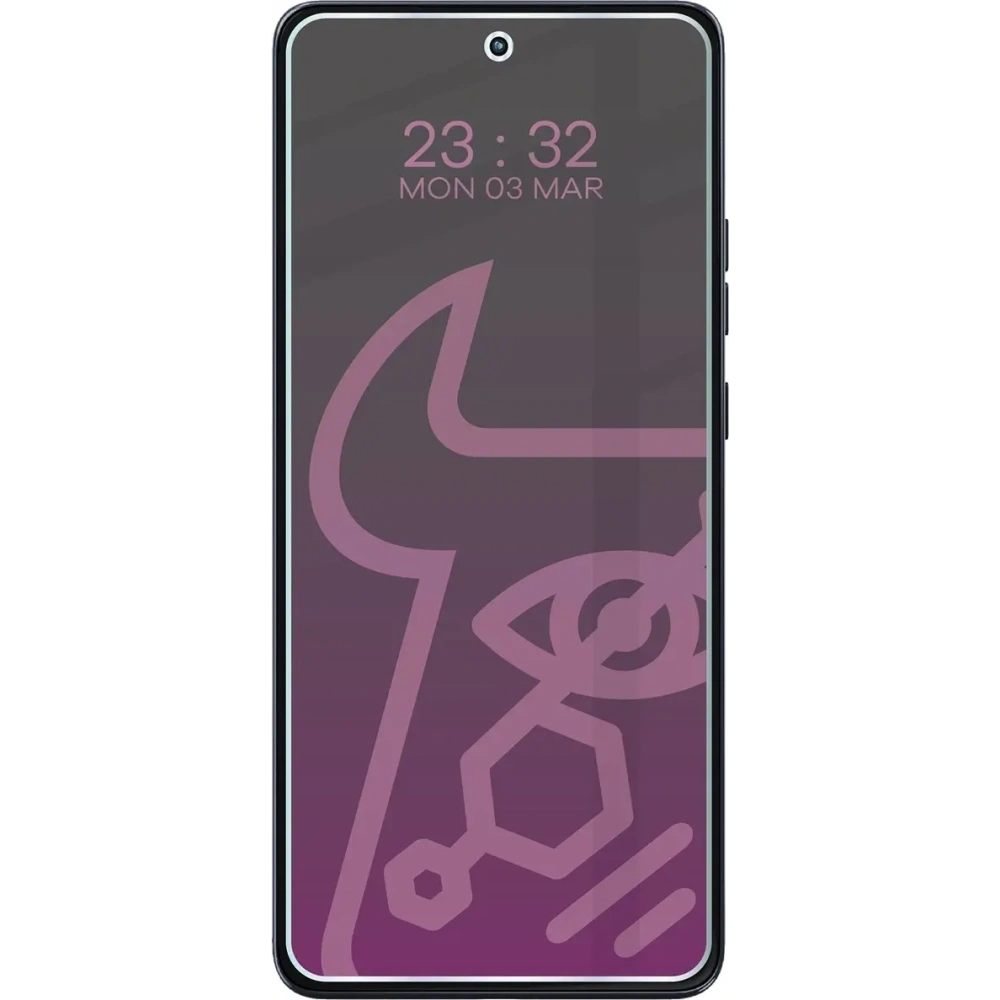 Prywatyzujące szkło hybrydowe Bizon Glass Mule Shadow do Motorola Moto G86 Power 5G matowe