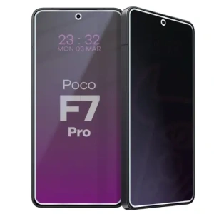 Prywatyzujące szkło hybrydowe Bizon Glass Mule Shadow do Xiaomi POCO F7 Pro matowe