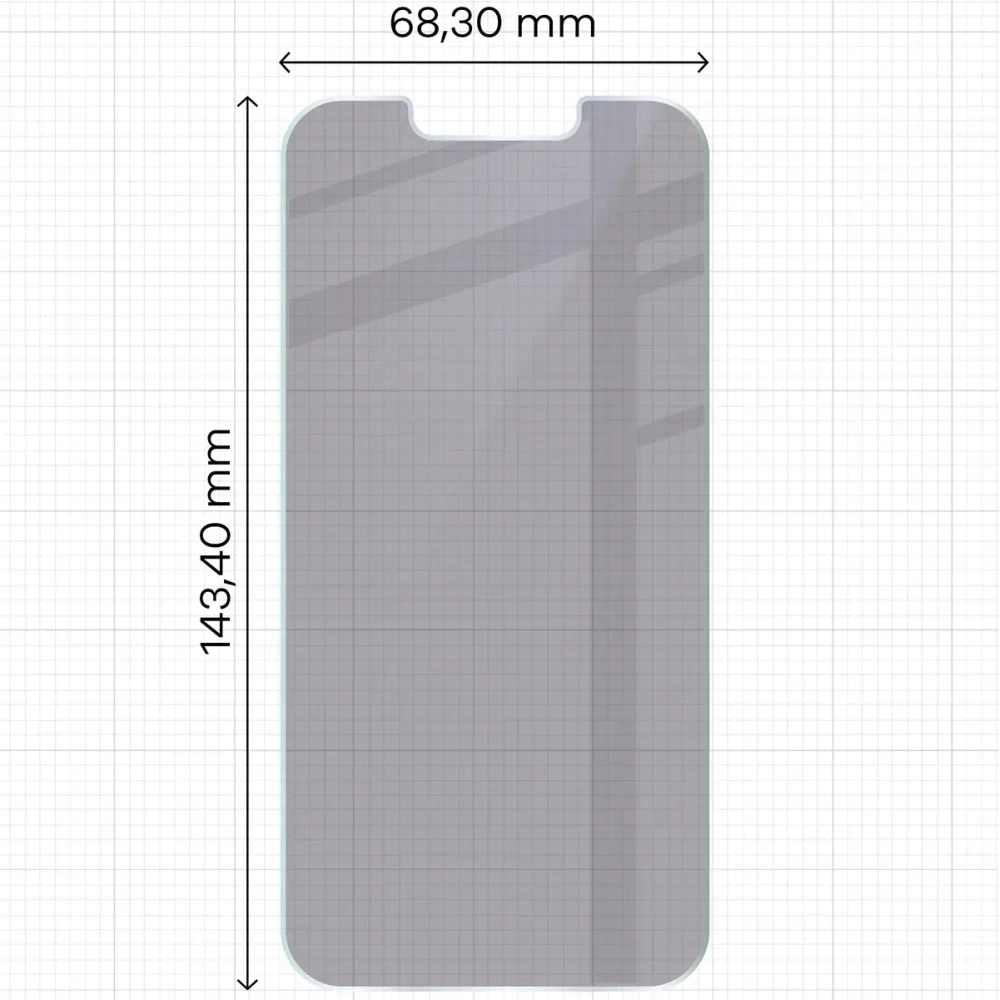 Prywatyzujące szkło hybrydowe Bizon Glass Mule Shadow do Apple iPhone 14 matowe