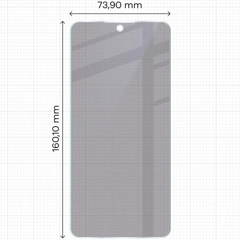 Prywatyzujące szkło hybrydowe Bizon Glass Mule Shadow do Nothing Phone (3a) Pro matowe
