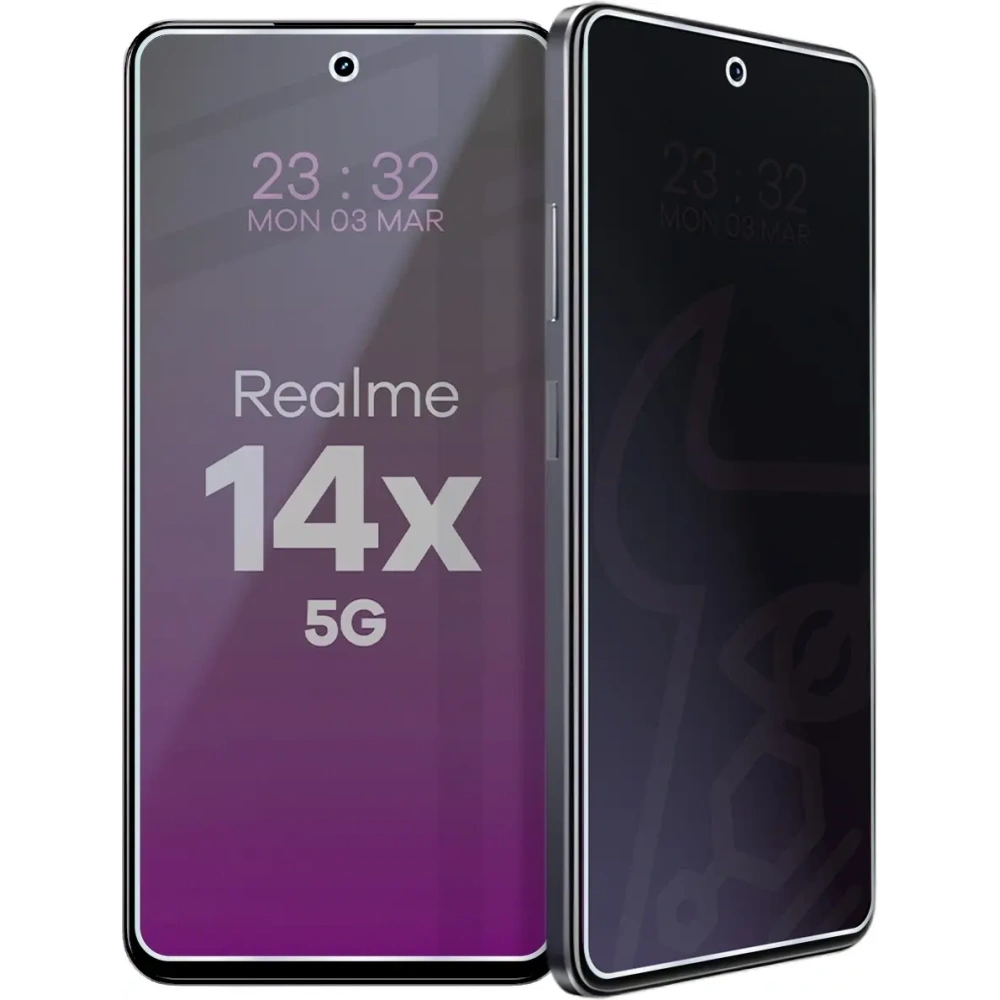 Prywatyzujące szkło hybrydowe Bizon Glass Mule Shadow do Realme 14x 5G matowe