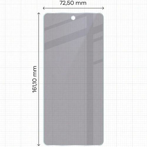 Prywatyzujące szkło hybrydowe Bizon Glass Mule Shadow do Realme 14x 5G matowe
