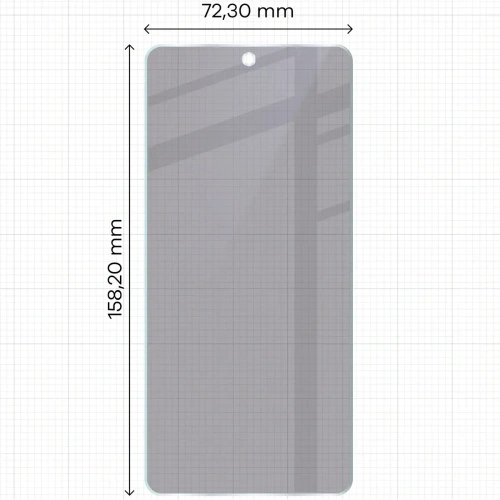 Prywatyzujące szkło hybrydowe Bizon Glass Mule Shadow do Realme GT 7T matowe