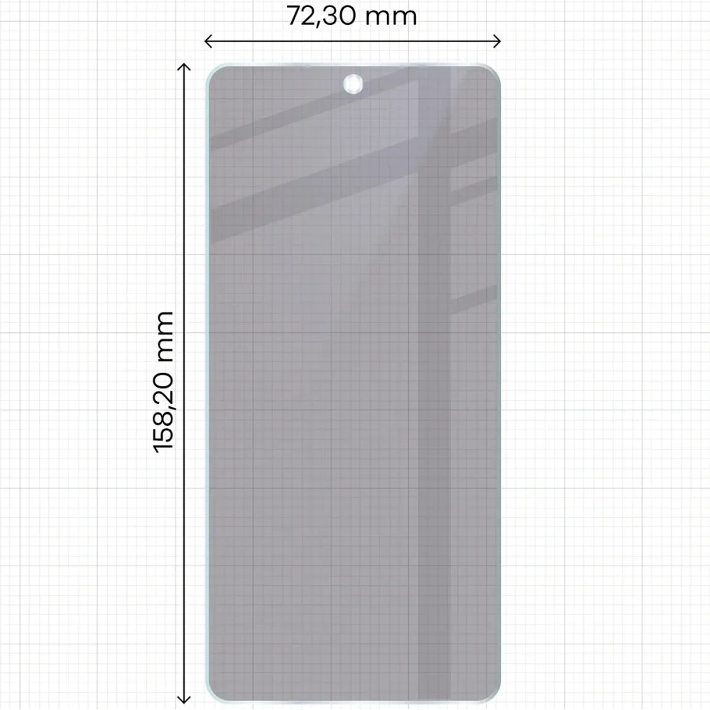 Prywatyzujące szkło hybrydowe Bizon Glass Mule Shadow do Realme GT 7T matowe