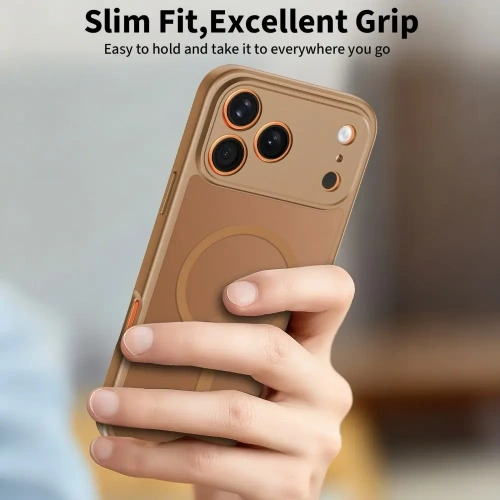 Etui Tech-Protect BasicMag MagSafe do Apple iPhone 17 Pro Max Matte Brown