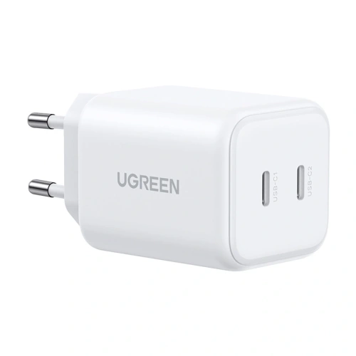 Ładowarka sieciowa Dual UGREEN 2xUSB-C GaN 45W X526 (biała)