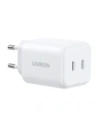 Ładowarka sieciowa Dual UGREEN 2xUSB-C GaN 45W X526 (biała)