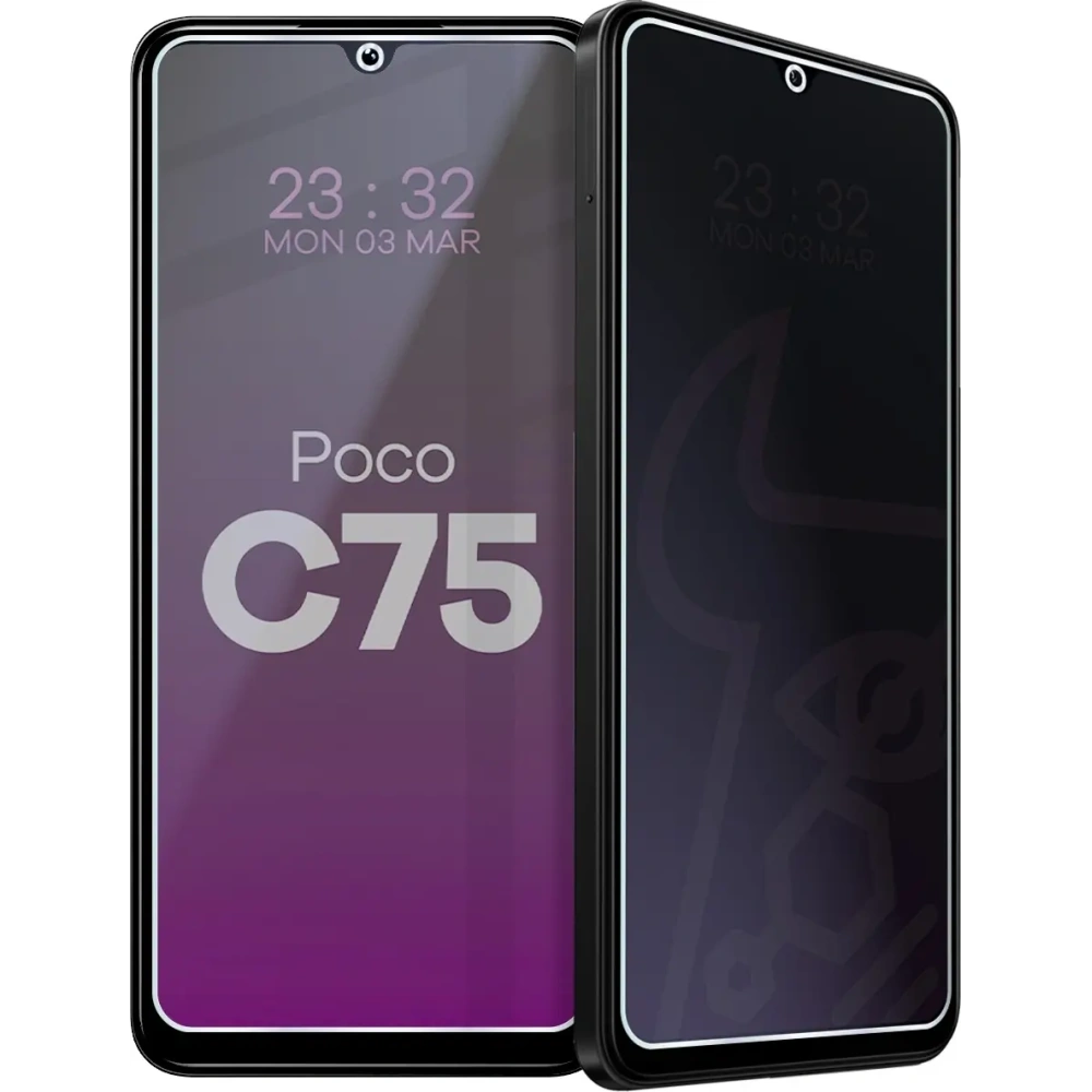 Prywatyzujące szkło hybrydowe Bizon Glass Mule Shadow do Xiaomi POCO C75 matowe