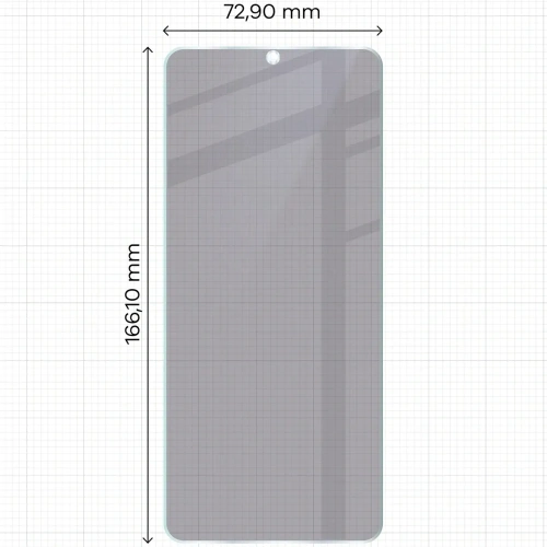 Prywatyzujące szkło hybrydowe Bizon Glass Mule Shadow do Xiaomi POCO C75 matowe