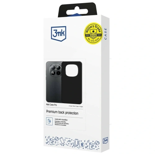Etui 3MK Matt Case Pro do Redmi Note 15 Pro czarny