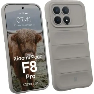 Pancerne etui Bizon Case Tur do Xiaomi POCO F8 Pro jasnoszare