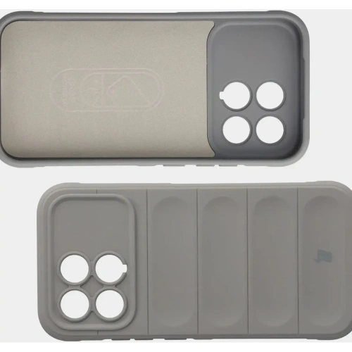 Pancerne etui Bizon Case Tur do Xiaomi POCO F8 Pro jasnoszare