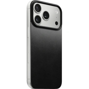Nakładka na plecki NOMAD Magnetic Leather Back do Apple iPhone 17 Pro kompatybilna z MagSafe, skóra Horween (black)