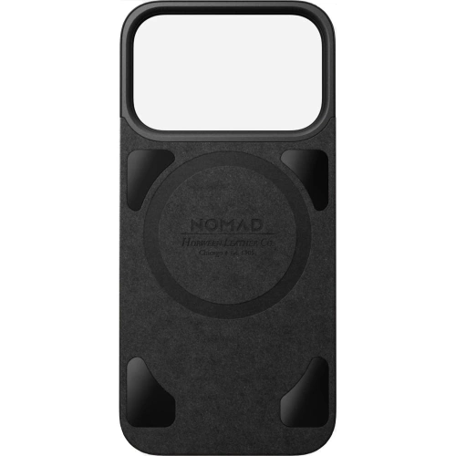 Nakładka na plecki NOMAD Magnetic Leather Back do Apple iPhone 17 Pro kompatybilna z MagSafe, skóra Horween (black)
