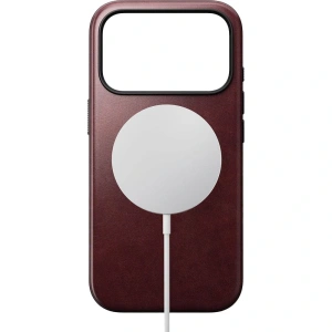 Skórzane etui NOMAD Modern Leather Case do Apple iPhone 17 Pro kompatybilne z MagSafe, skóra Horween (burgundy)