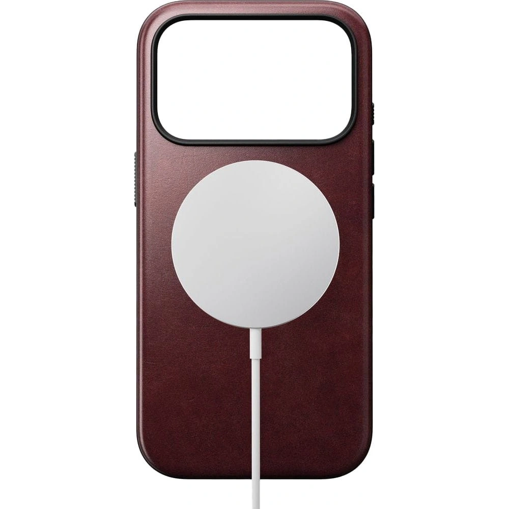 Skórzane etui NOMAD Modern Leather Case do Apple iPhone 17 Pro kompatybilne z MagSafe, skóra Horween (burgundy)