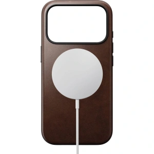 Skórzane etui NOMAD Modern Leather Case do Apple iPhone 17 Pro kompatybilne z MagSafe, skóra Horween (rustic brown)
