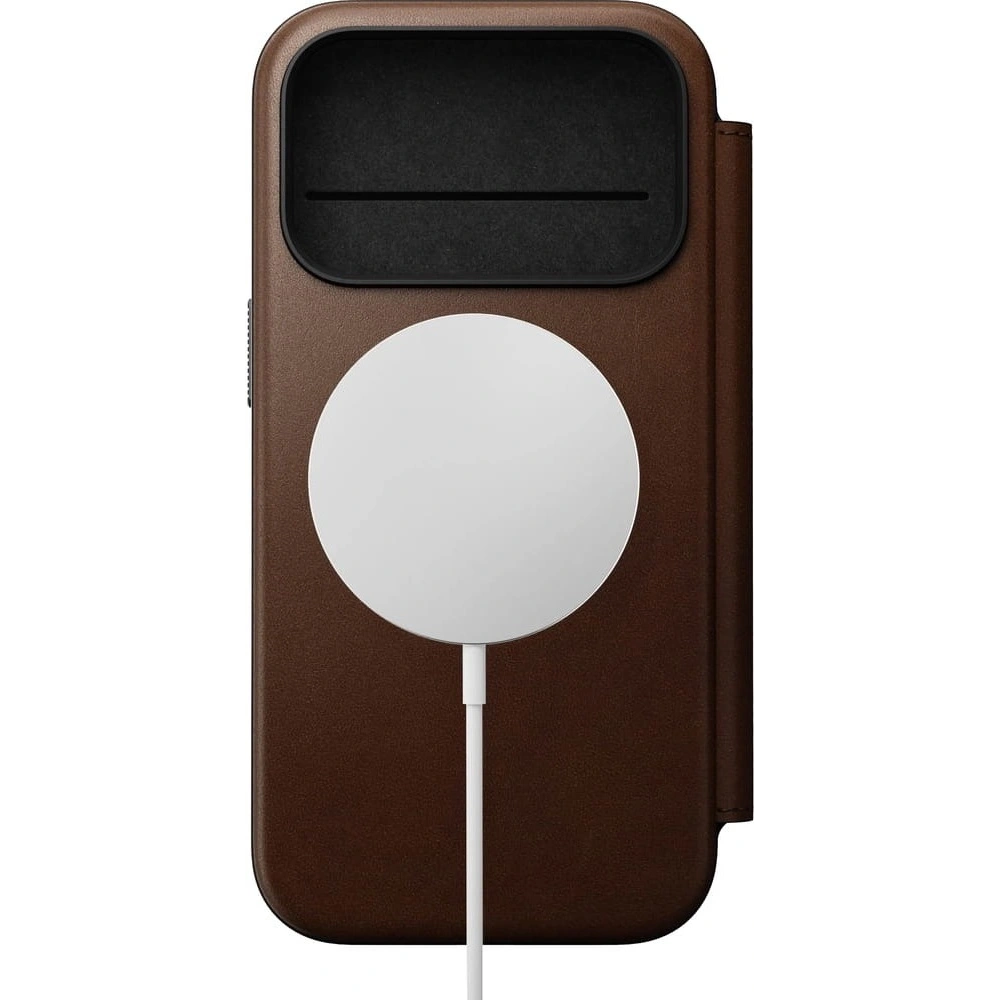 Skórzane etui NOMAD Modern Leather Folio do Apple iPhone 17 Pro kompatybilne z MagSafe (brown)