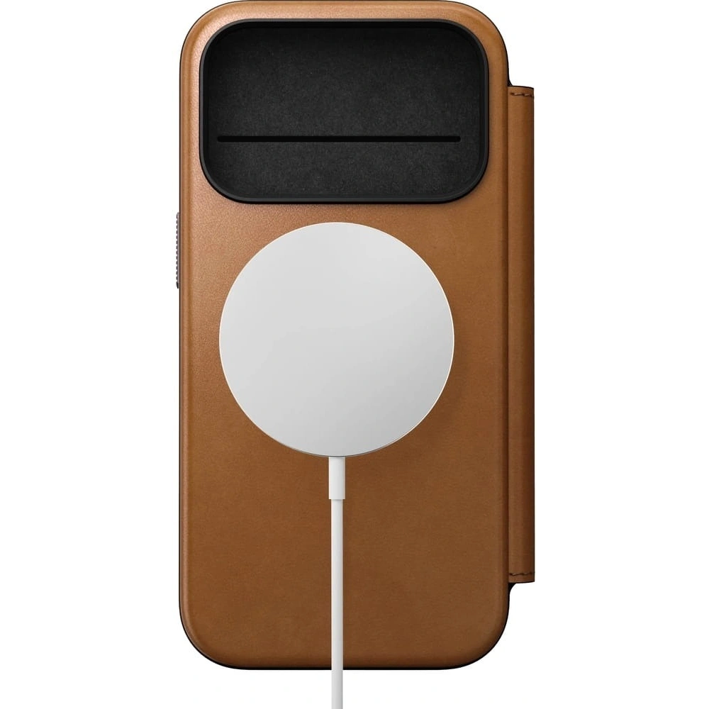 Skórzane etui NOMAD Modern Leather Folio do Apple iPhone 17 Pro kompatybilne z MagSafe (english tan-c)