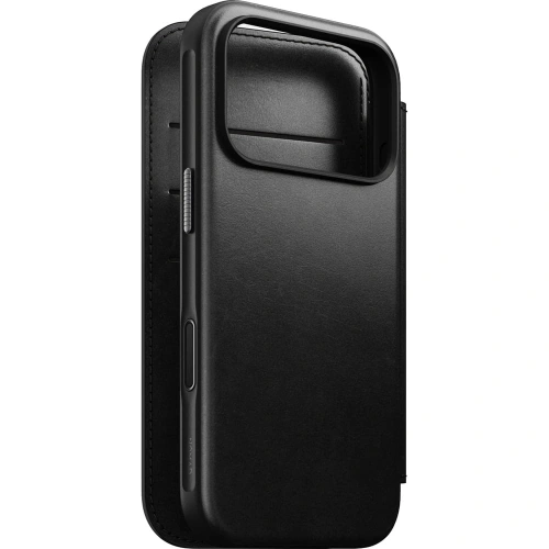 Skórzane etui NOMAD Modern Leather Folio do Apple iPhone 17 Pro kompatybilne z MagSafe, skóra Horween (black)