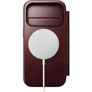 Skórzane etui NOMAD Modern Leather Folio do Apple iPhone 17 Pro kompatybilne z MagSafe, skóra Horween (burgundy)