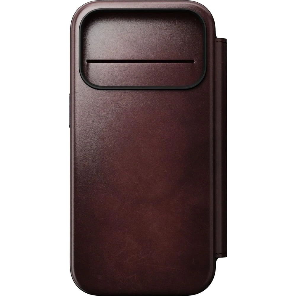 Skórzane etui NOMAD Modern Leather Folio do Apple iPhone 17 Pro kompatybilne z MagSafe, skóra Horween (burgundy)