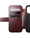 Skórzane etui NOMAD Modern Leather Folio do Apple iPhone 17 Pro kompatybilne z MagSafe, skóra Horween (burgundy)