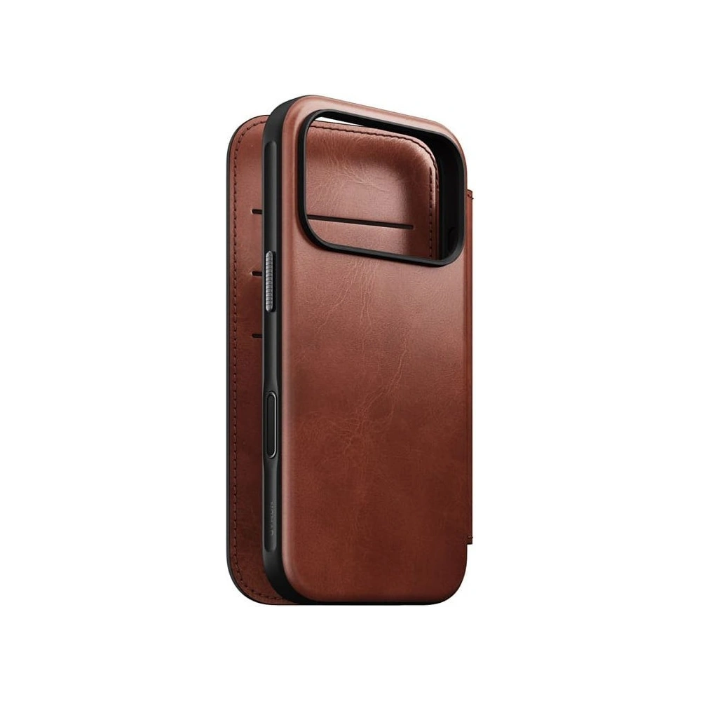 Skórzane etui NOMAD Modern Leather Folio do Apple iPhone 17 Pro kompatybilne z MagSafe, skóra Horween (olde dublin)