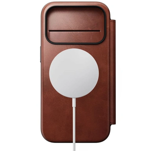 Skórzane etui NOMAD Modern Leather Folio do Apple iPhone 17 Pro kompatybilne z MagSafe, skóra Horween (olde dublin)