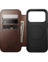 Skórzane etui NOMAD Modern Leather Folio do Apple iPhone 17 Pro kompatybilne z MagSafe, skóra Horween (rustic brown)