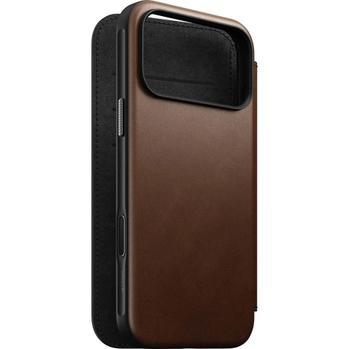 Skórzane etui NOMAD Modern Leather Folio do Apple iPhone 17 Pro Max kompatybilne z MagSafe (brown)