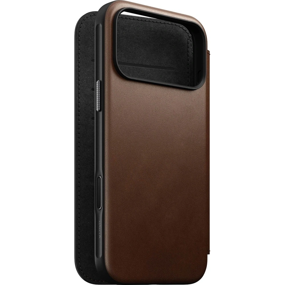 Skórzane etui NOMAD Modern Leather Folio do Apple iPhone 17 Pro Max kompatybilne z MagSafe (brown)