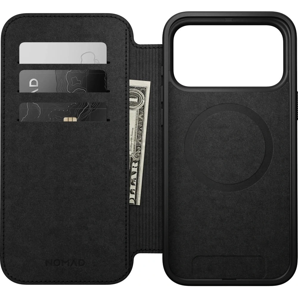 Skórzane etui NOMAD Modern Leather Folio do Apple iPhone 17 Pro Max kompatybilne z MagSafe (english tan-c)