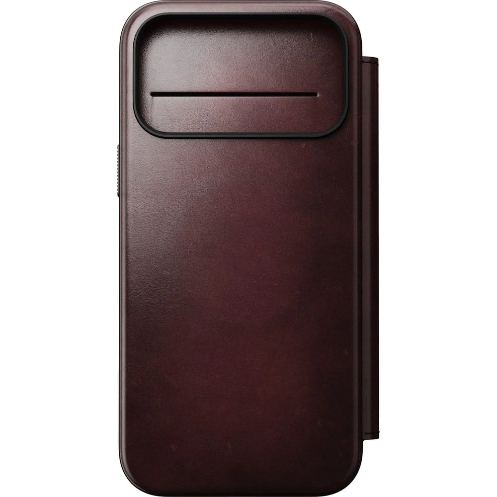Skórzane etui NOMAD Modern Leather Folio do Apple iPhone 17 Pro Max kompatybilne z MagSafe, skóra Horween (burgundy)