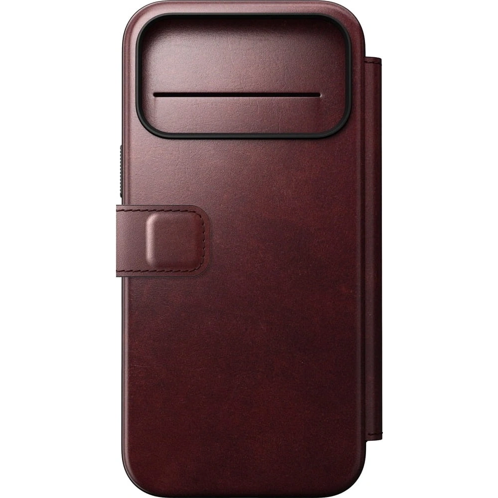 Skórzane etui NOMAD Modern Leather Folio do Apple iPhone 17 Pro Max kompatybilne z MagSafe, skóra Horween (burgundy)