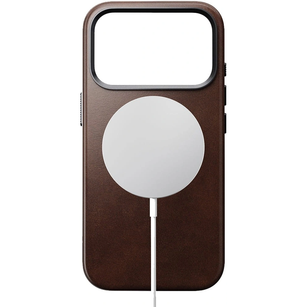 Skórzane etui NOMAD Traditional Leather Case do Apple iPhone 17 Pro kompatybilne z MagSafe, skóra Horween (rustic brown)